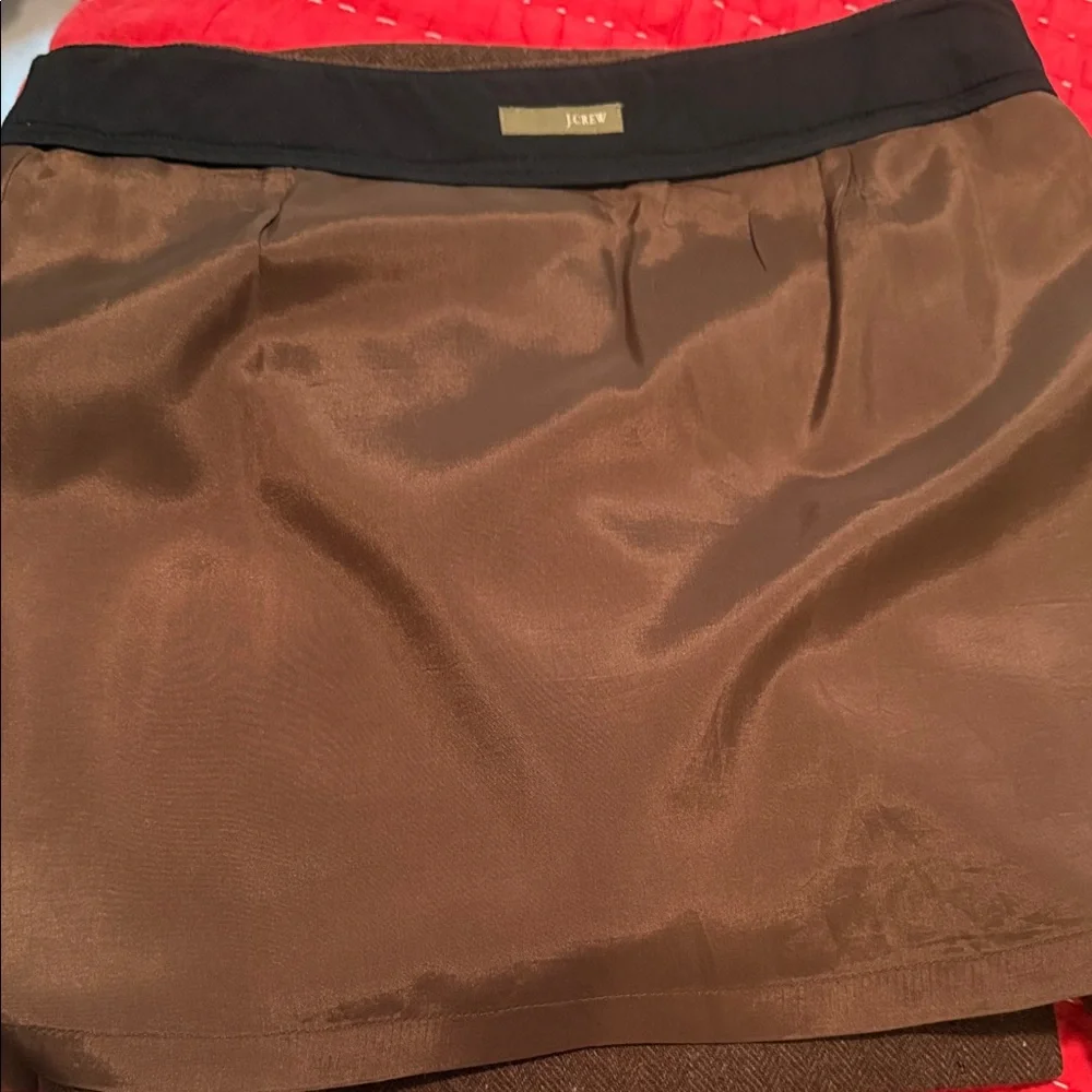 J. Crew Dark Brown Buttoned Mini Skirt - Picture 3 of 3